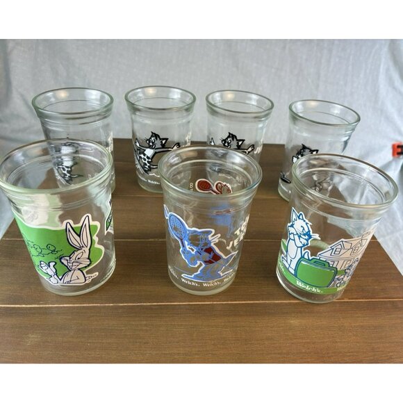 Vintage 1974-1976 Looney Tunes Welch’s Juice Glasses Set of 7 Warner Bros. - Picture 2 of 16